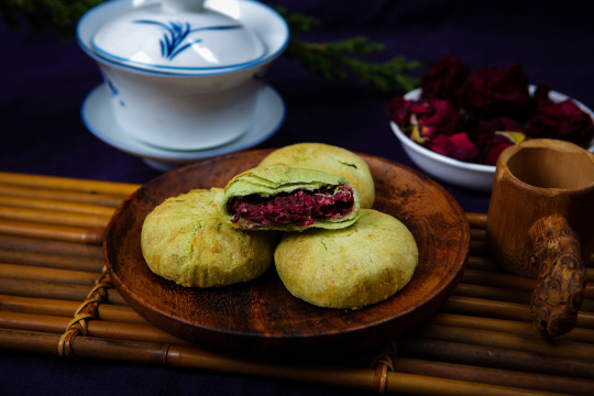 抹茶鲜花饼