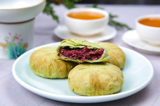 抹茶鲜花饼