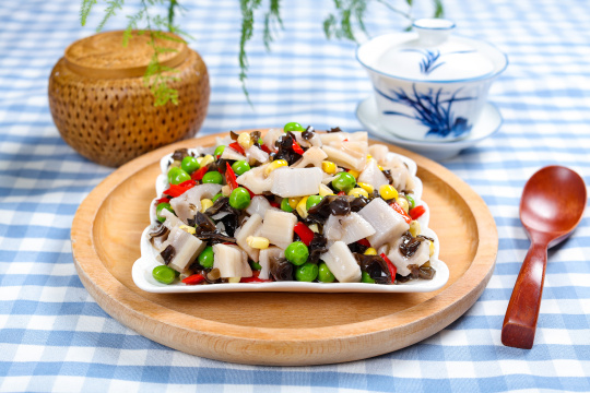 豌豆玉米炒藕丁