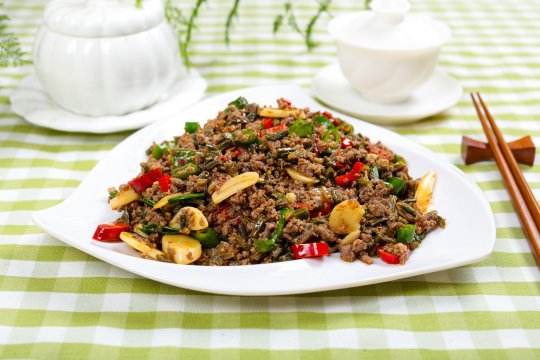 干豆角炒肉沫10