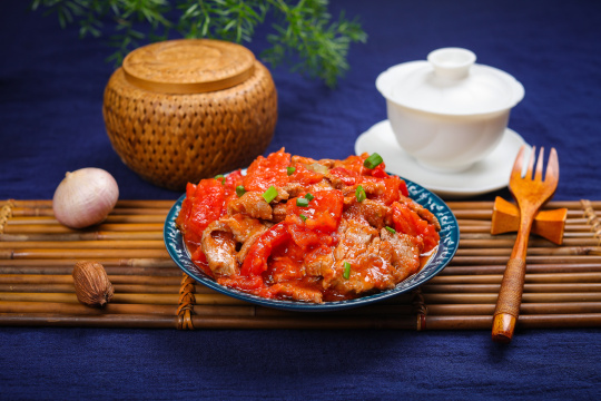 番茄炒里脊肉片