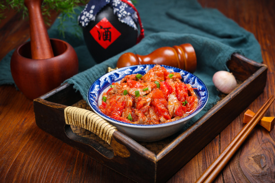 番茄炒里脊肉片