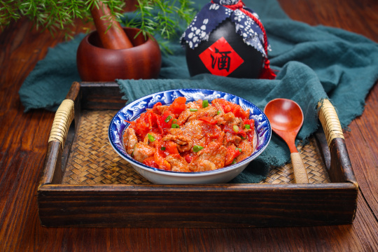 番茄炒里脊肉片