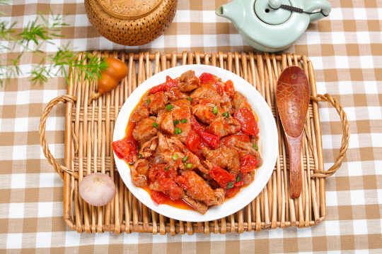 番茄炒里脊肉片