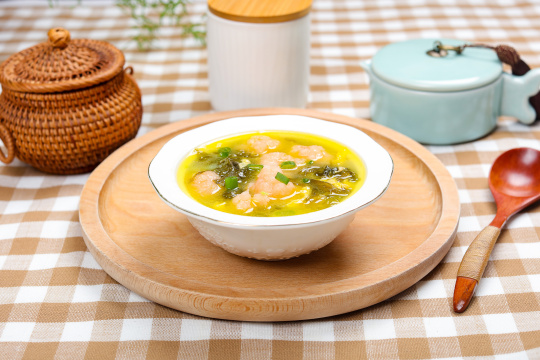 虾滑鸡蛋紫菜汤