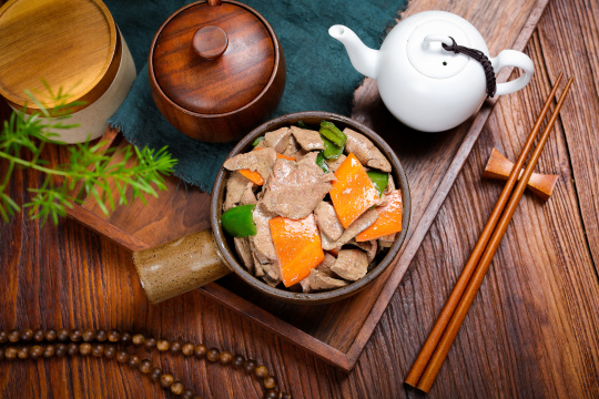 小炒猪肝胡萝卜