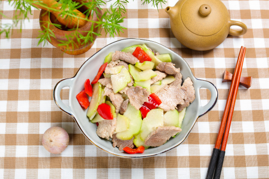 佛手瓜炒肉片