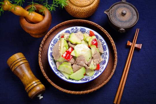 佛手瓜炒肉片