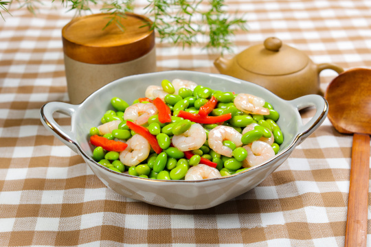 毛豆炒虾仁
