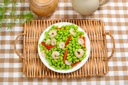 毛豆炒虾仁