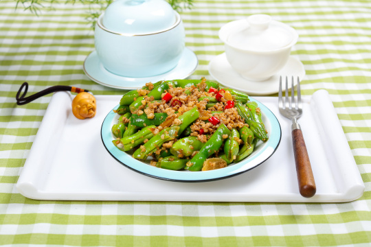 肉沫炒四季豆
