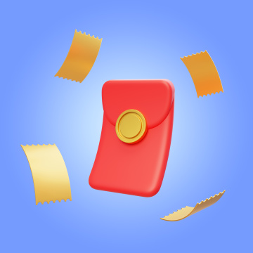 红包利是封活动优惠券返现3D