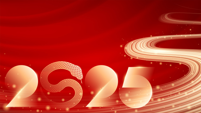 蛇年新年2025插画