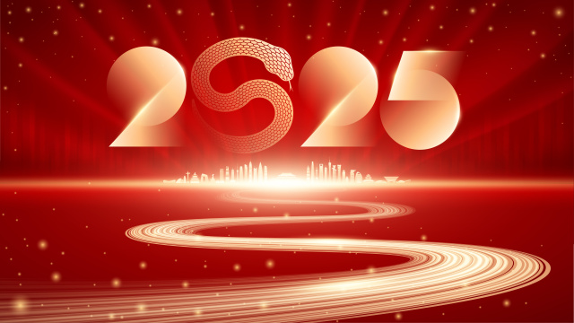 蛇年新年2025插画