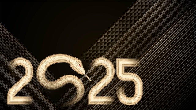 蛇年新年2025插画