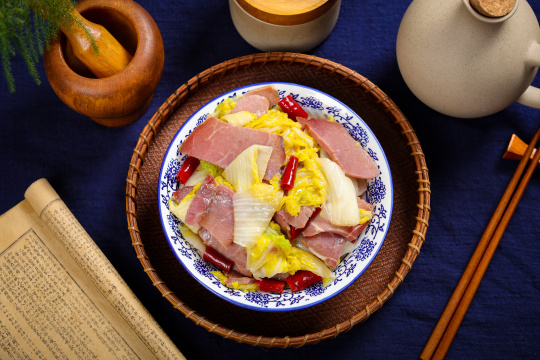 娃娃菜炒火腿肉