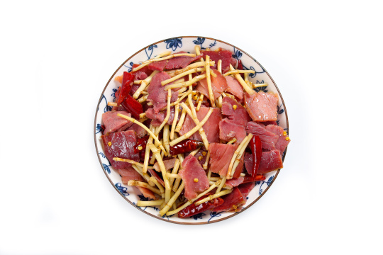 鱼腥草炒火腿肉