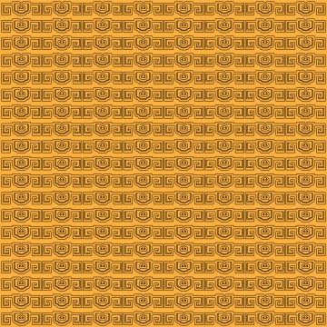 传统的中式壁纸纹样无缝连续图案