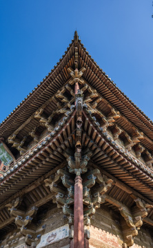 黑神话悟空取景地天津蓟州独乐寺景区屋檐