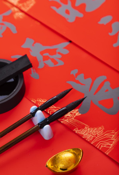 新春春节年味对联摄影图