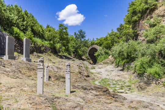 北京门头沟京西古道风景区自然风光