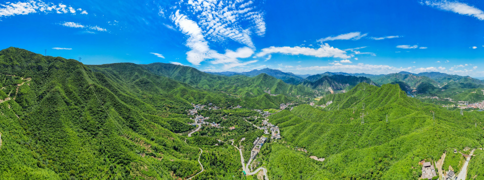 北京门头沟京西古道风景区自然风光