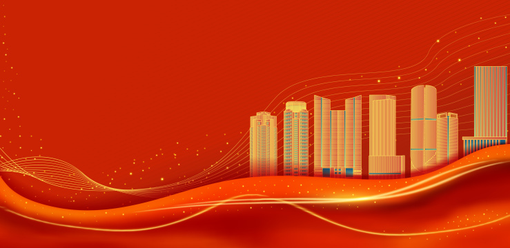 台州红色建筑背景