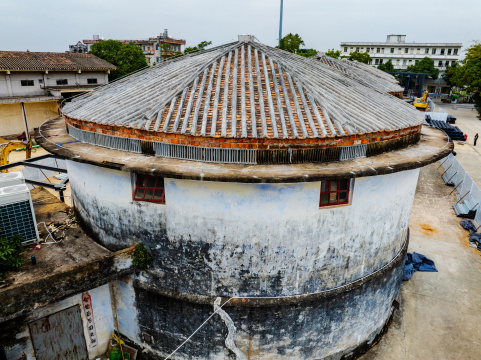 广东江门塘口墟天下粮仓航拍