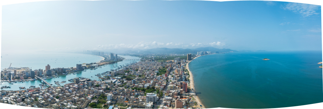 广东惠州双月湾海滨渔村