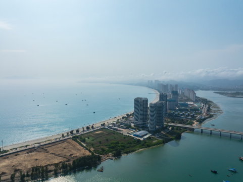 广东惠州双月湾海滨渔村