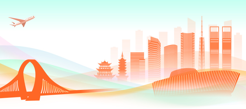 中国江苏省淮安市城市天际线矢量插画