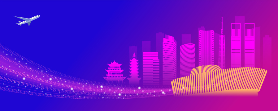 中国江苏省淮安市城市天际线矢量插画