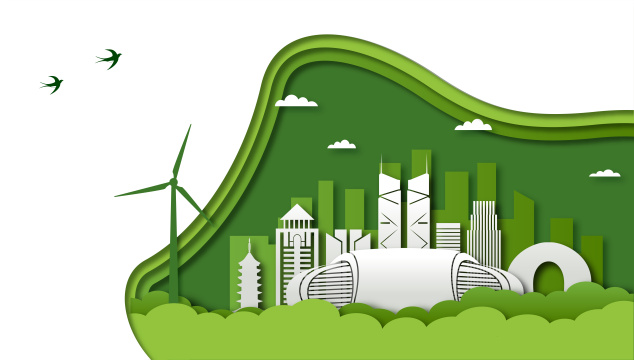 中国浙江省湖州市城市矢量插画网页版