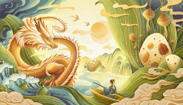 中国传统神龙端午节