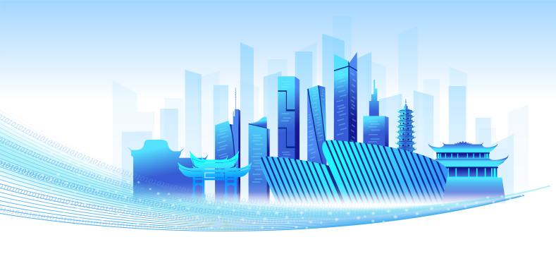 中国福建福州市城市天际线矢量插画