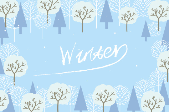 冬天矢量海报背景