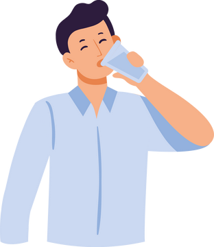 喝水人物图标 - 免抠素材