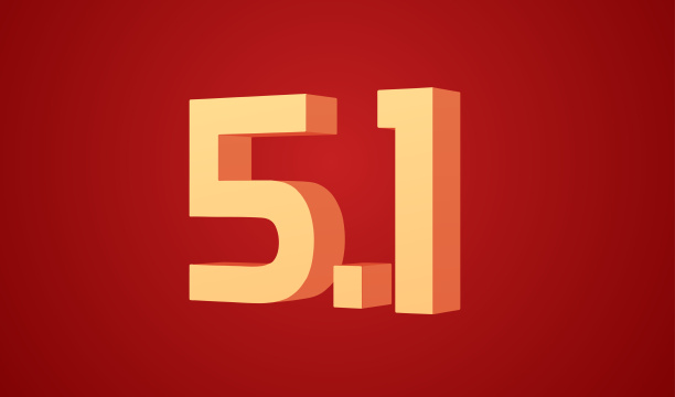 立体数字51劳动节插画背景