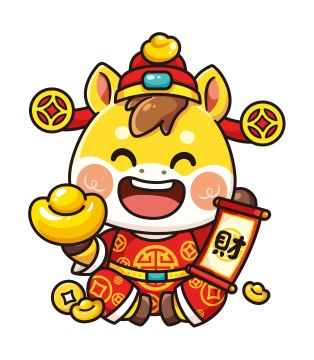 马年Q版可爱小马之升官发财马上发财
