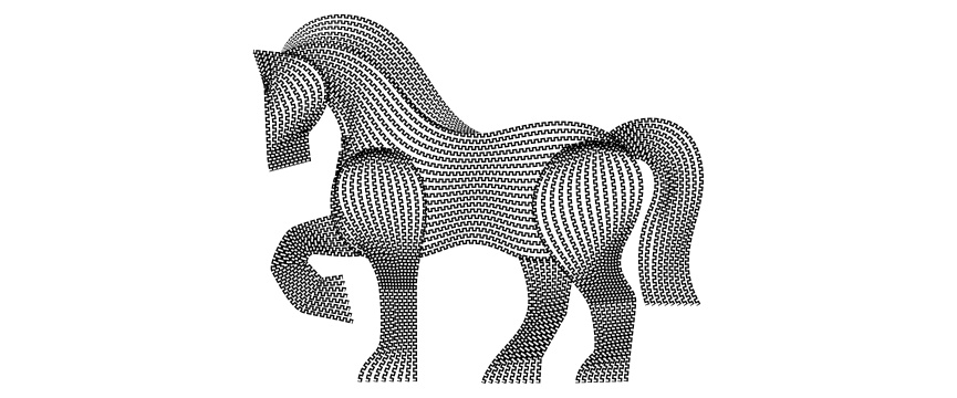 马抽象艺术插图