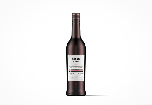 哑光质感喷漆玻璃饮料瓶简约模型