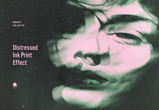 仿旧油墨印刷效果模型