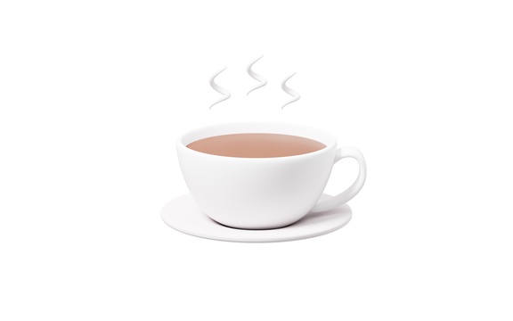 卡通杯状热咖啡模型3D渲染