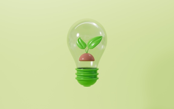 绿植低碳环保概念3D渲染