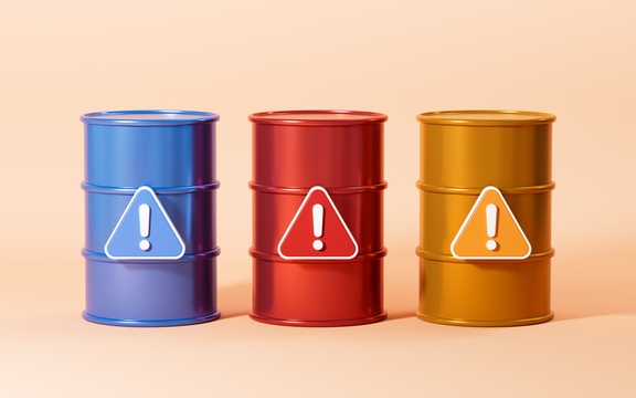 卡通汽油油桶油罐3D渲染