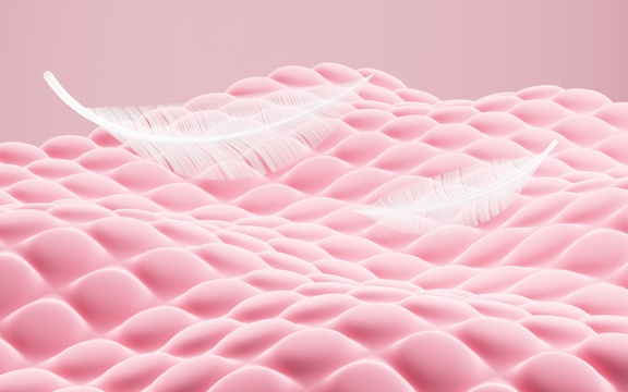 柔软舒适的网格被子毯子床垫等广告背景3D渲染