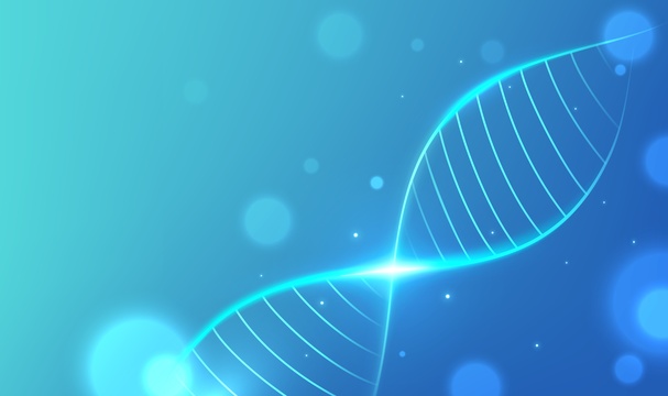 浅蓝色基因链条科技感背景图