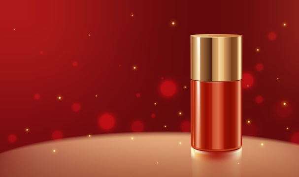 瓶装化妆品展示设计插图