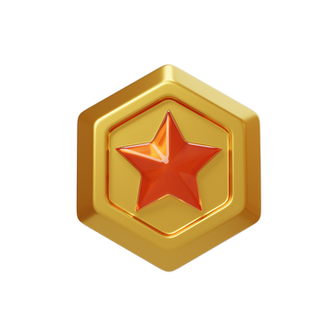 免抠荣誉比赛奖牌奖励目标奖章3D