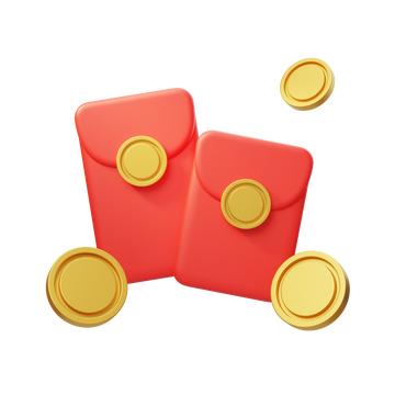 免抠红包金币优惠津贴返现3D